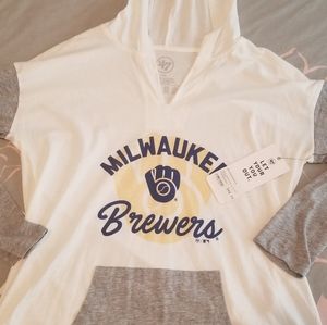 NWT 47 Brand Milwaukee Brewers hooded sweater